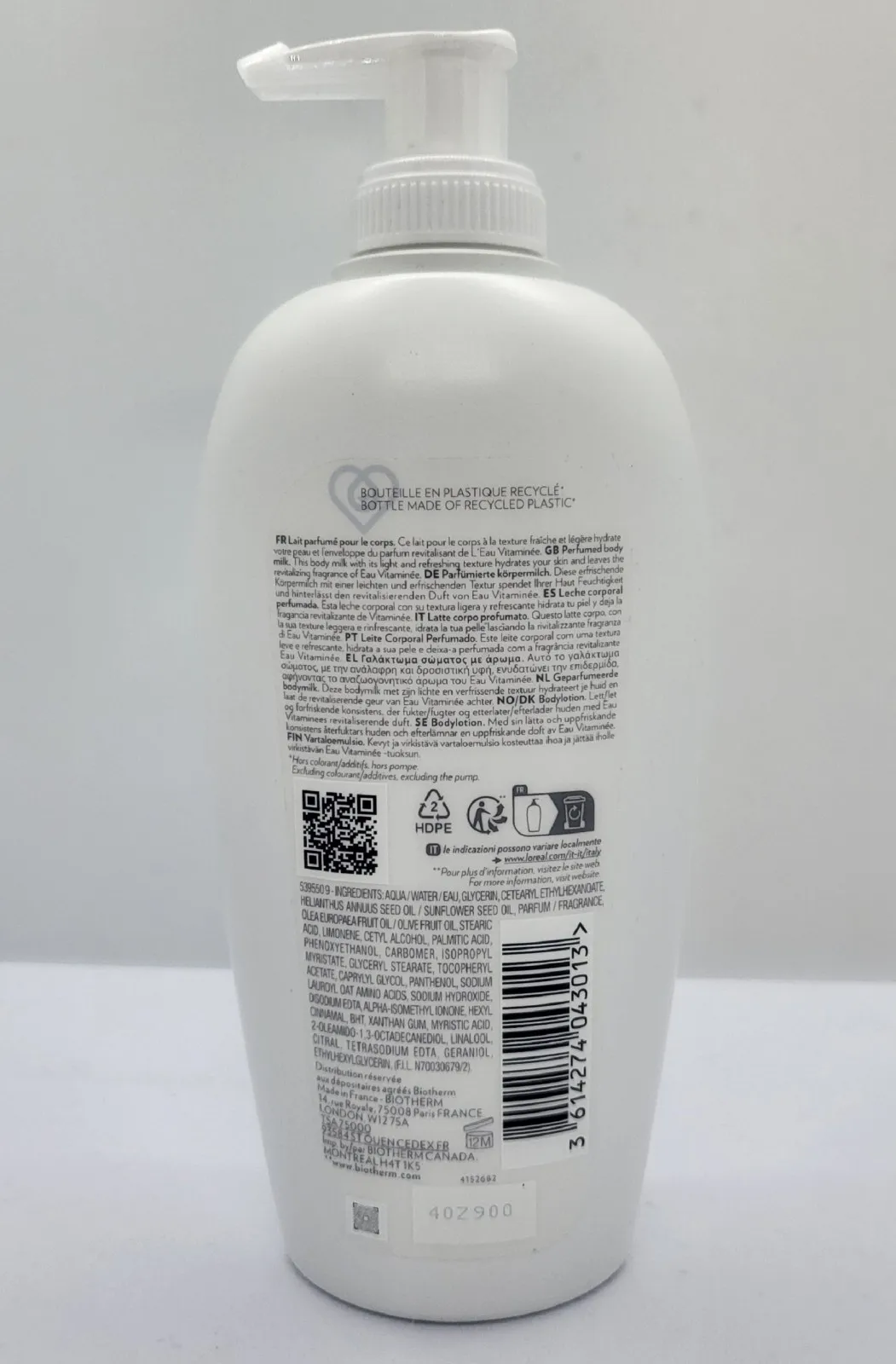 Biotherm Eau Vitaminee Ревитализиращо и хидратиращо мляко за тяло 400ml - Image 4