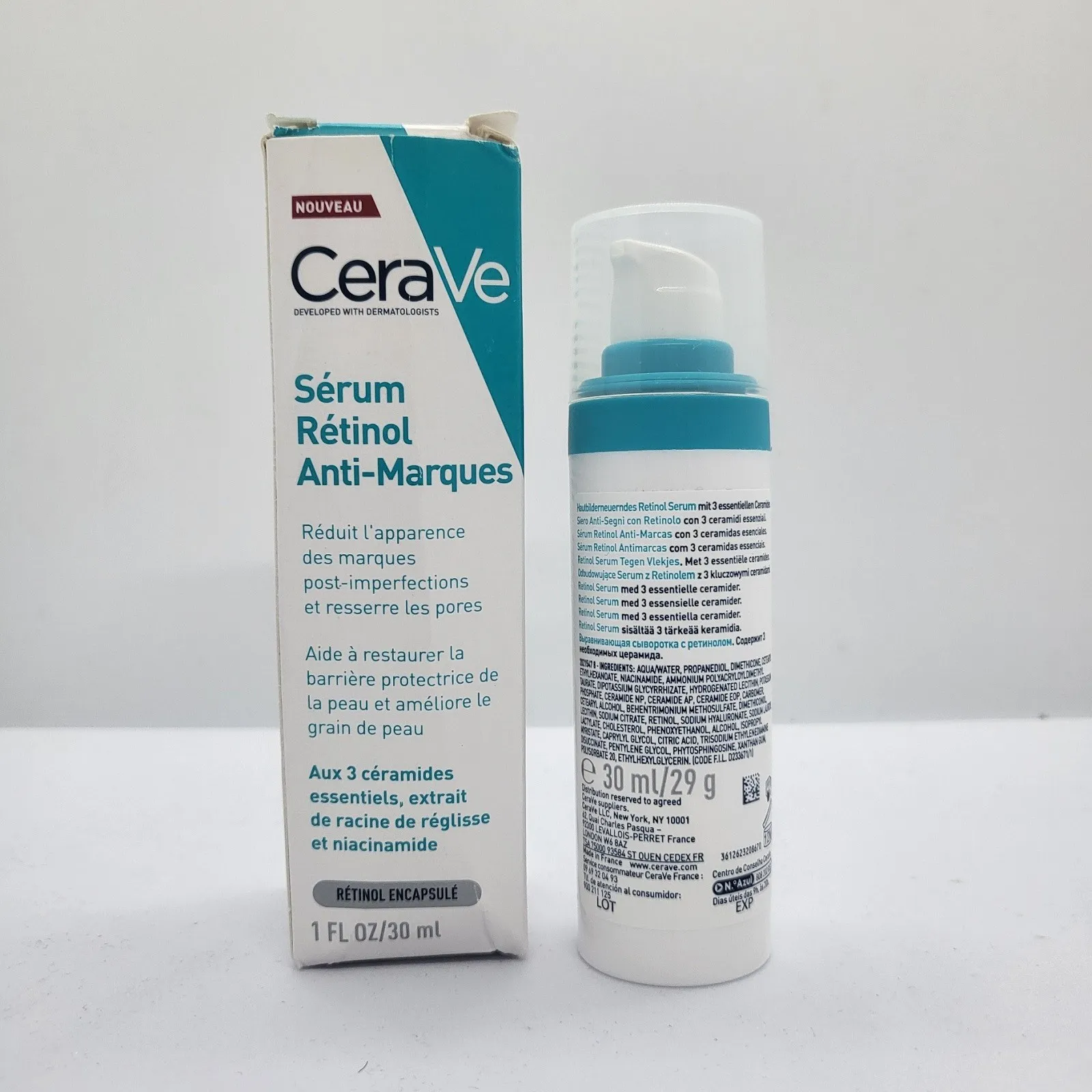 CeraVe Възстановяващ ретинолов серум 30ml / 1 FL OZ - Чисто нов с леко подбита кутия - Image 2