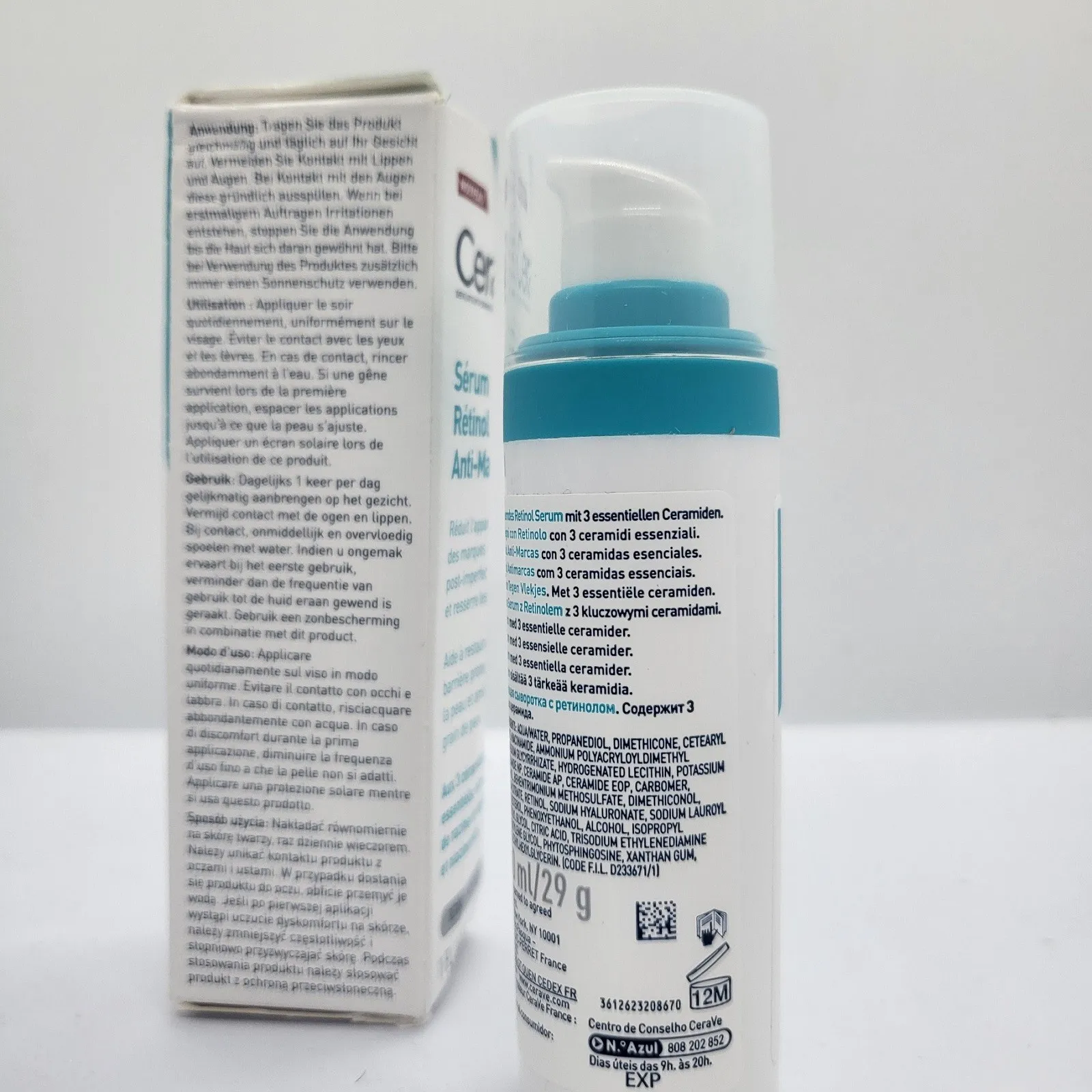 CeraVe Възстановяващ ретинолов серум 30ml / 1 FL OZ - Чисто нов с леко подбита кутия - Image 3