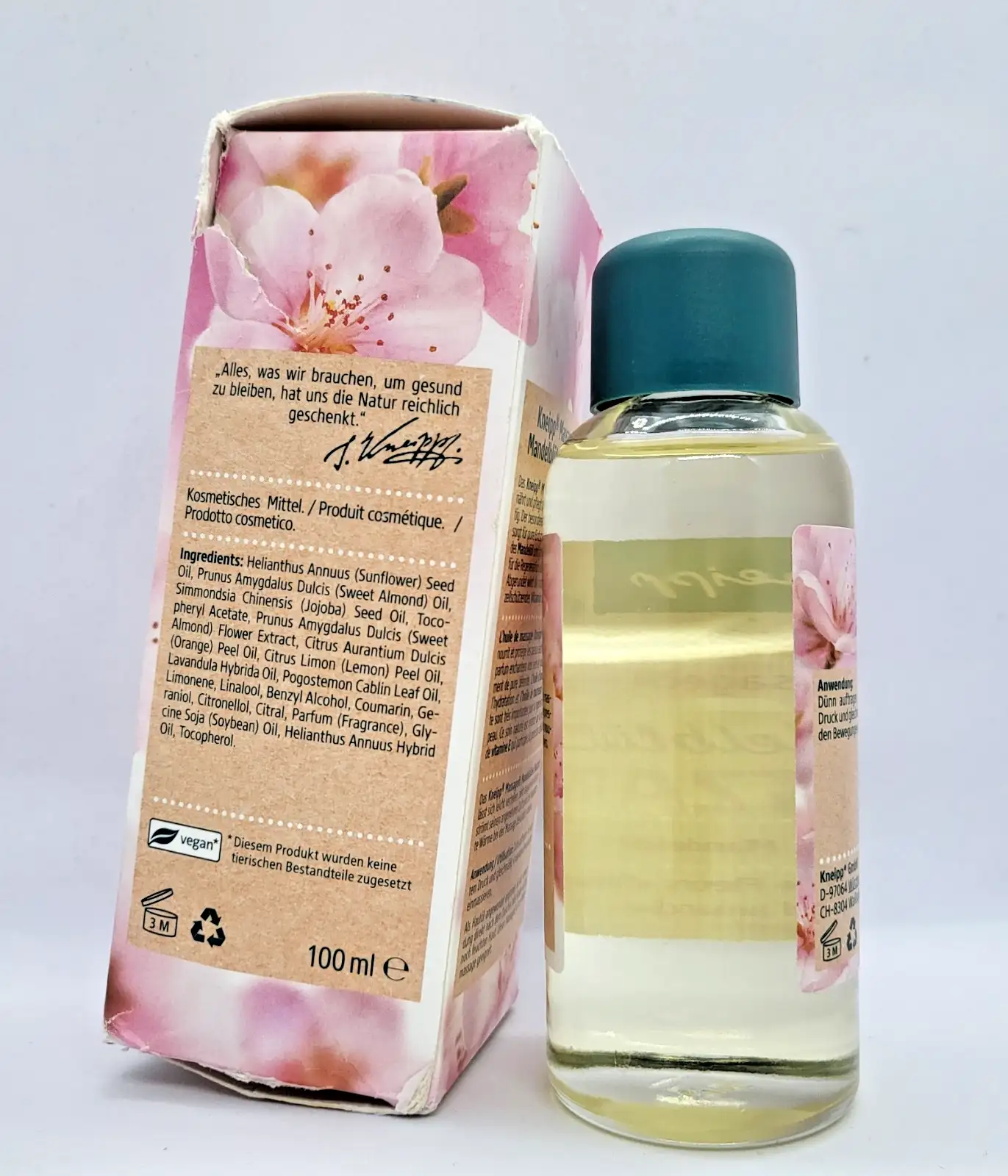 Kneipp Масажно масло с бадемов цвят 100ml За мека кожа и подхранване Нов - Image 5