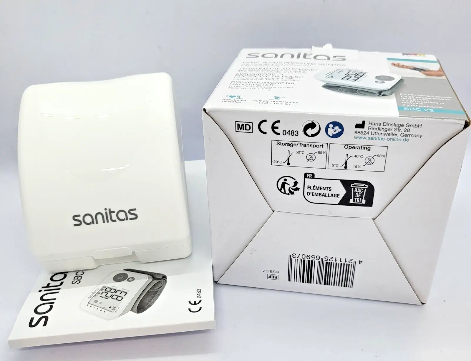 Sanitas SBC 22 Дигитален апарат за кръвно налягане за китка с откриване на аритмия LCD - Image 7