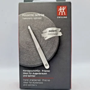 Zwilling Beauty Скосена пинсета от неръждаема стомана за вежди 90mm Нова