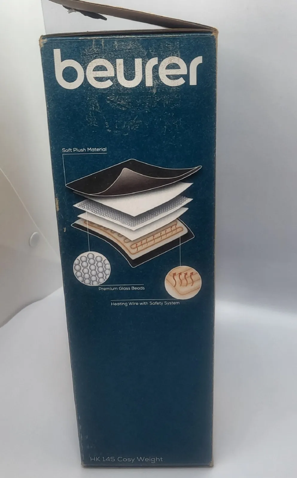 Beurer Премиум утежнена електрическа грейка 60x30cm 1.5kg 6 степени Отворена кутия - Image 4