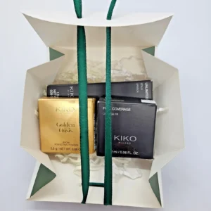 Подаръчен комплект гримове KIKO Milano - Червило Unlimited Stylo, Коректор, Пудра за вежди
