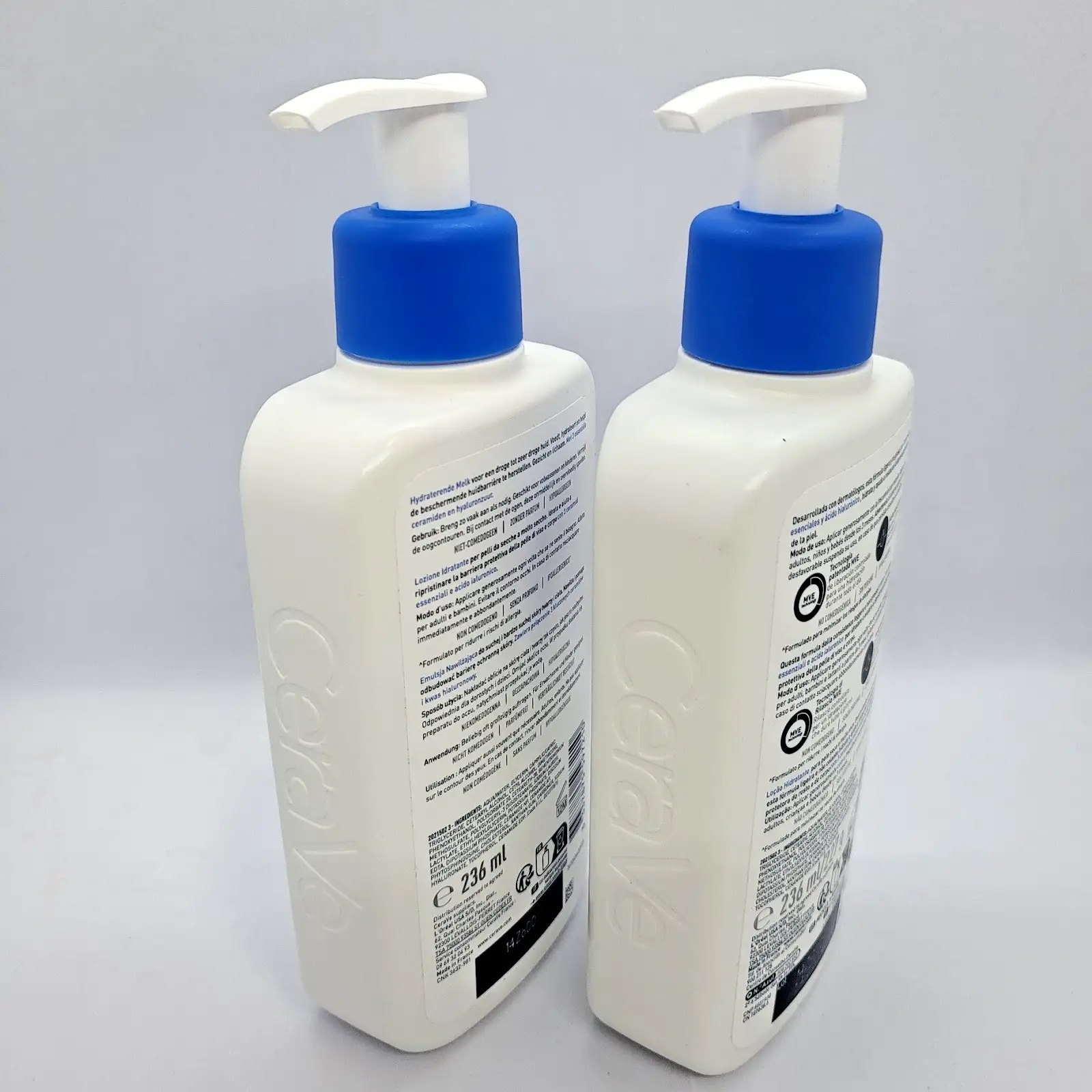 Комплект от 2 бр. CeraVe овлажняващ лосион 236ml за лице и тяло Без парфюм Нов - Image 4