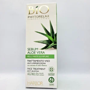 Phytorelax Bio Aloe Vera Крем-серум за лице Почистващ Матиращ Мазна Акнеична кожа