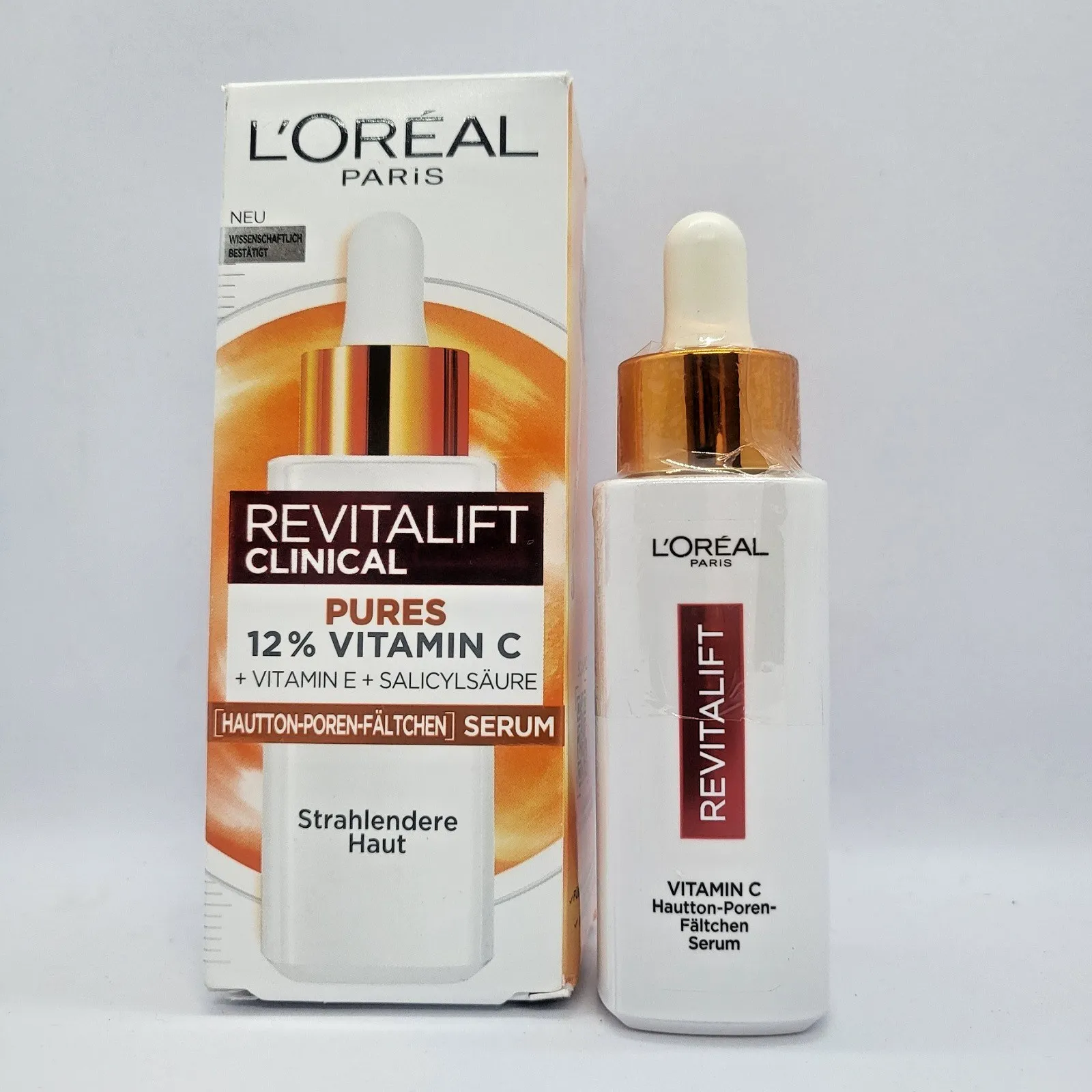 Loreal Revitalift Clinical 12% Чист витамин C серум Против стареене За свиване на пори Блясък Нов