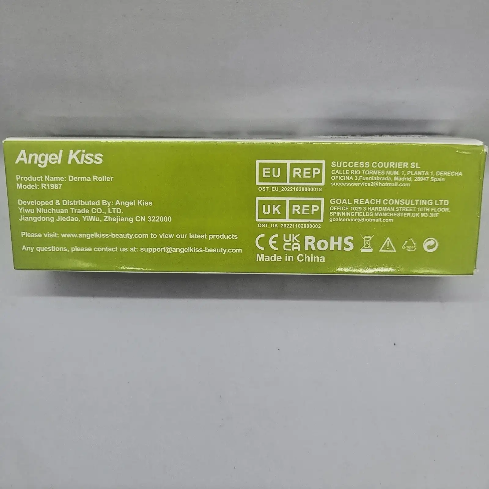 Angel Kiss Микроиглен ролер за грижа за кожата 0.5mm 192 индивидуални истински игли - Image 4