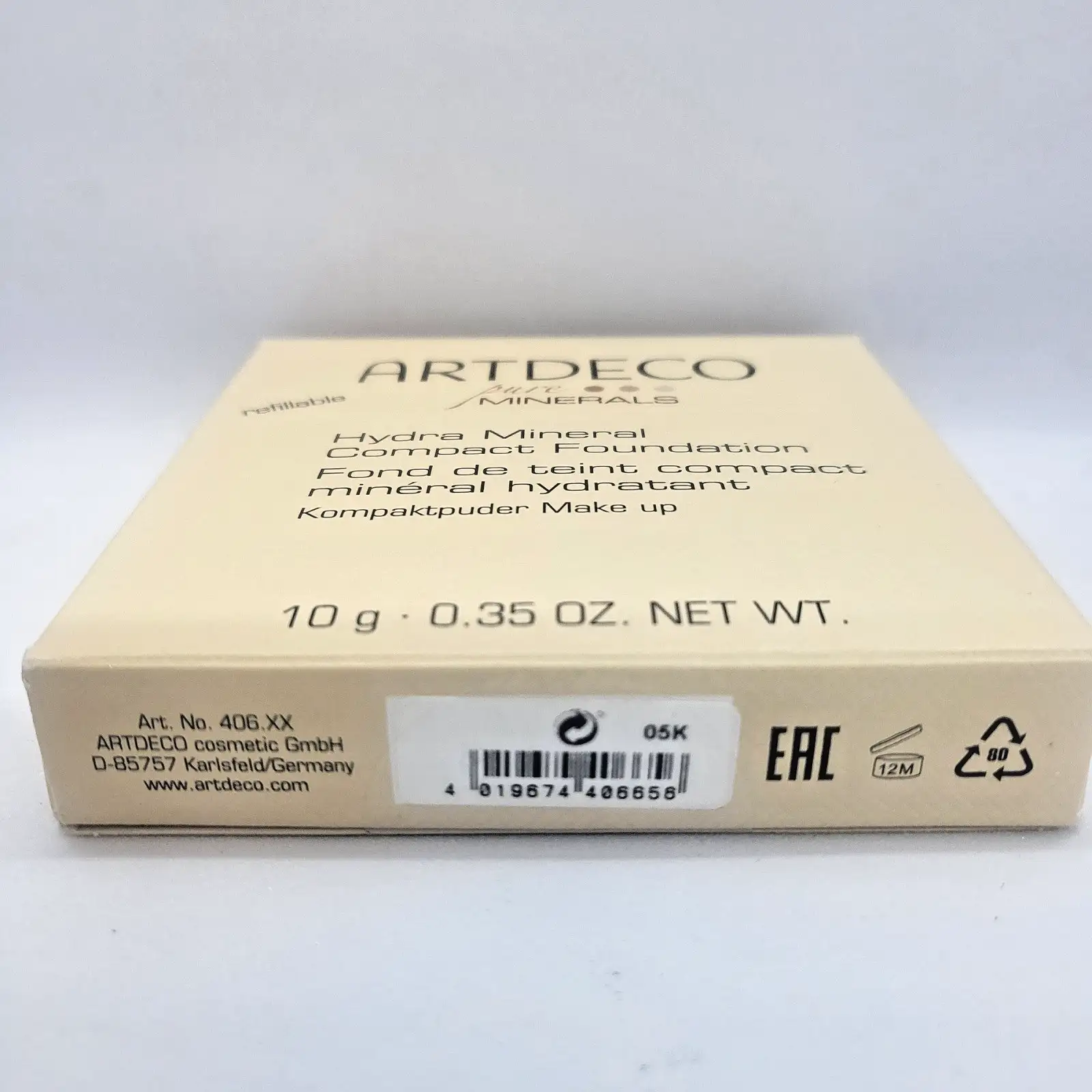 Artdeco Hydra Mineral Компактен минерален фон дьо тен 65 Neutral Medium Beige Пудра - Image 4