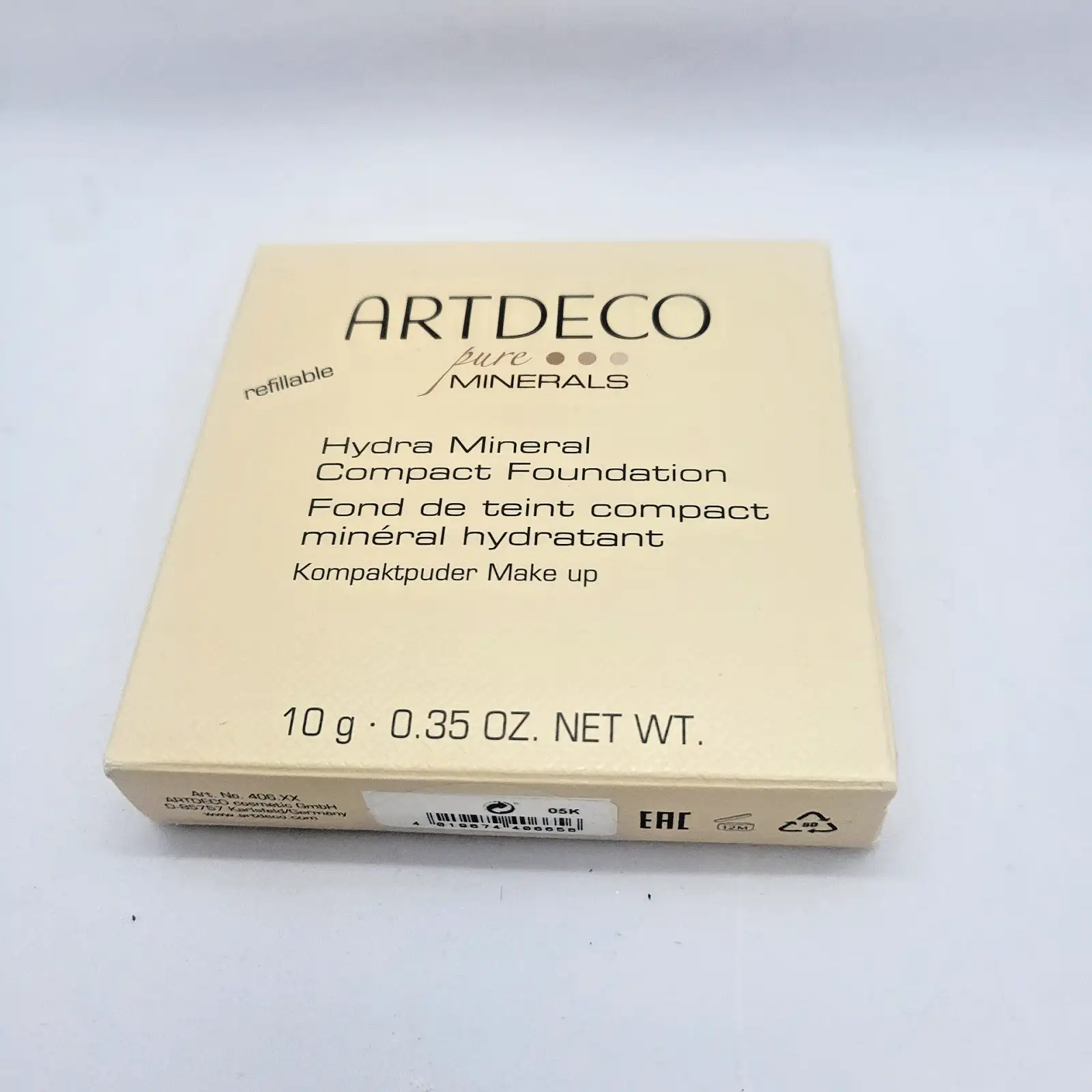 Artdeco Hydra Mineral Компактен минерален фон дьо тен 65 Neutral Medium Beige Пудра - Image 6
