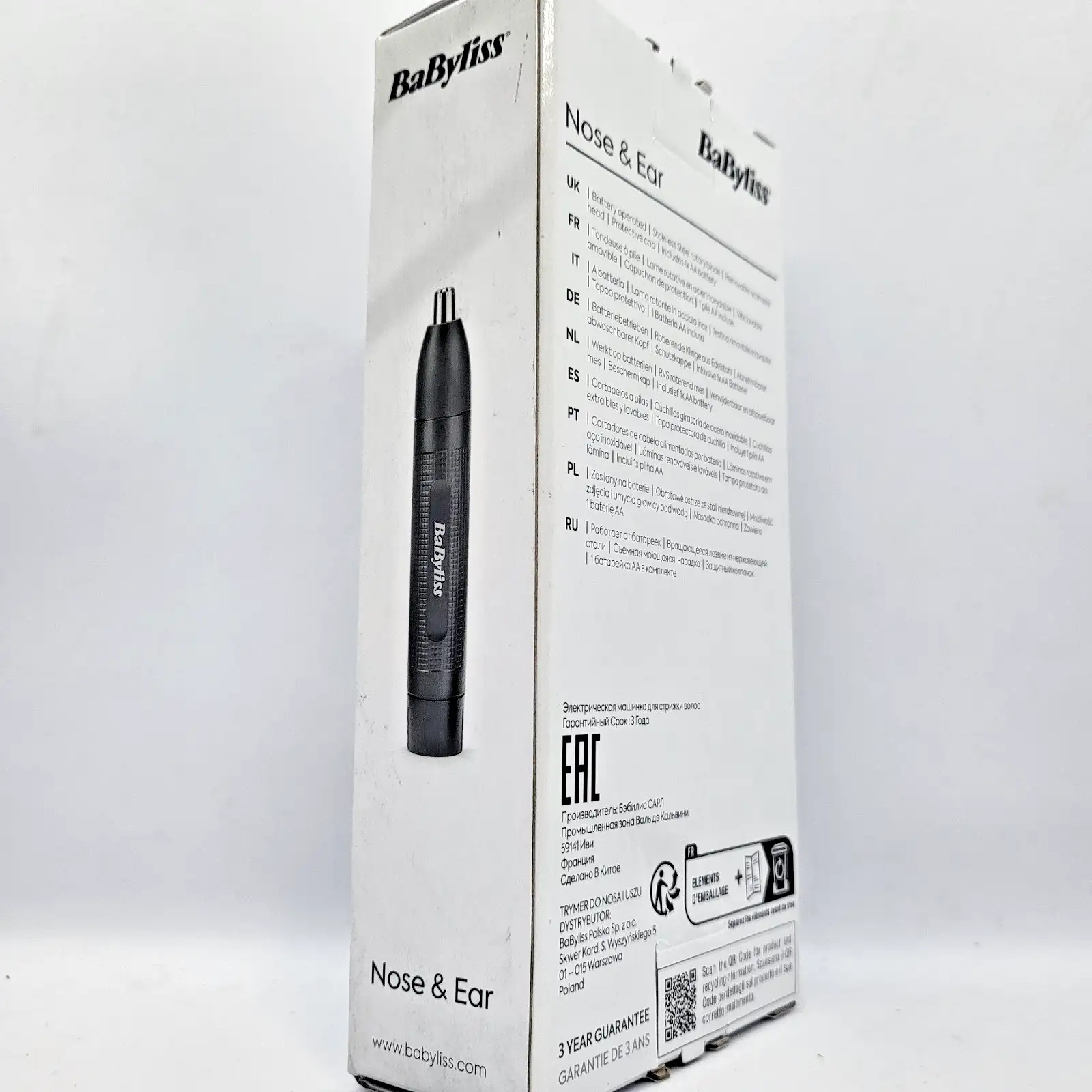 Тример за нос и уши BaByliss E650E - На батерии Водоустойчив - Image 4