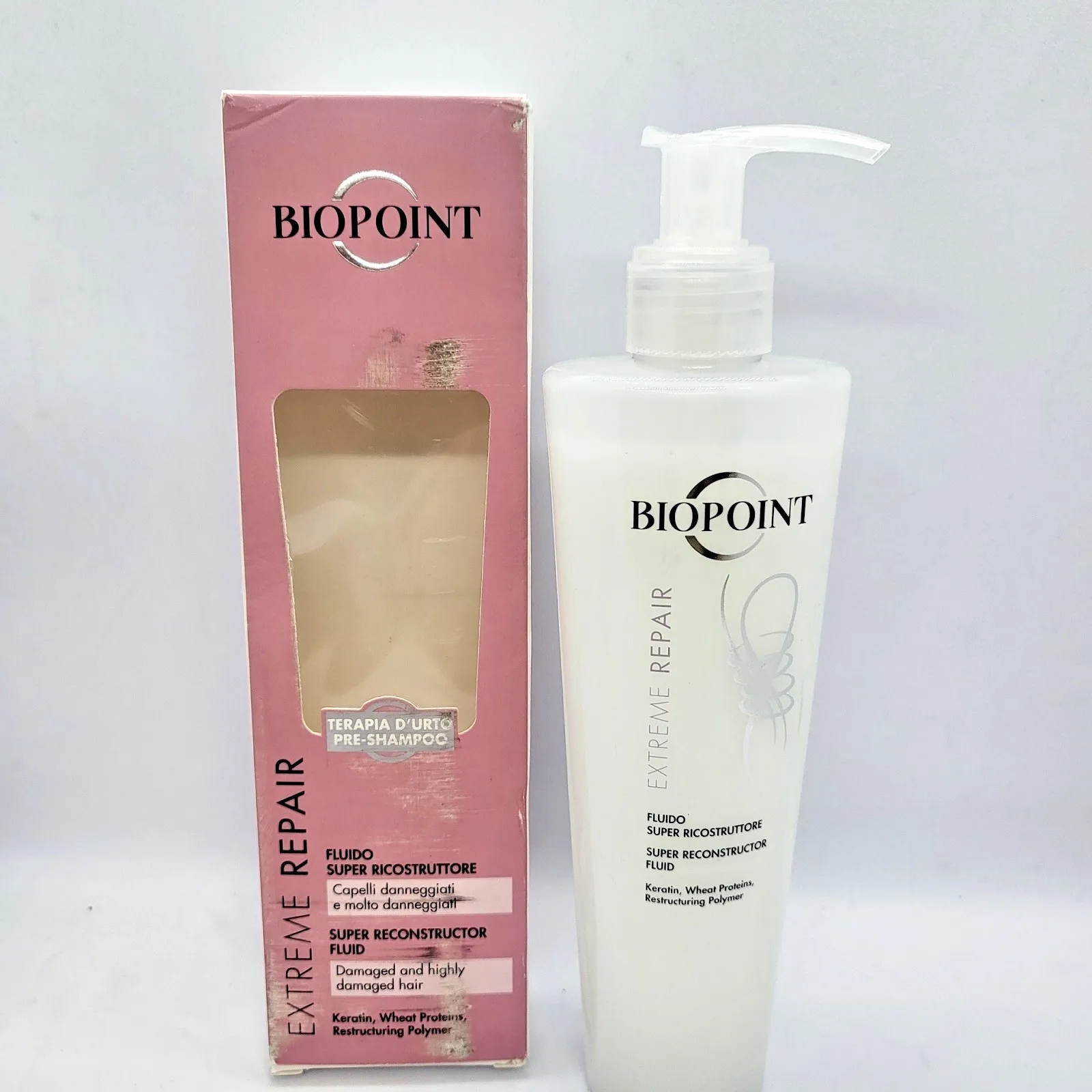 Biopoint Extreme Repair Възстановяващ флуид за коса 200ml Кератин Преди шампоан Нов - Image 8