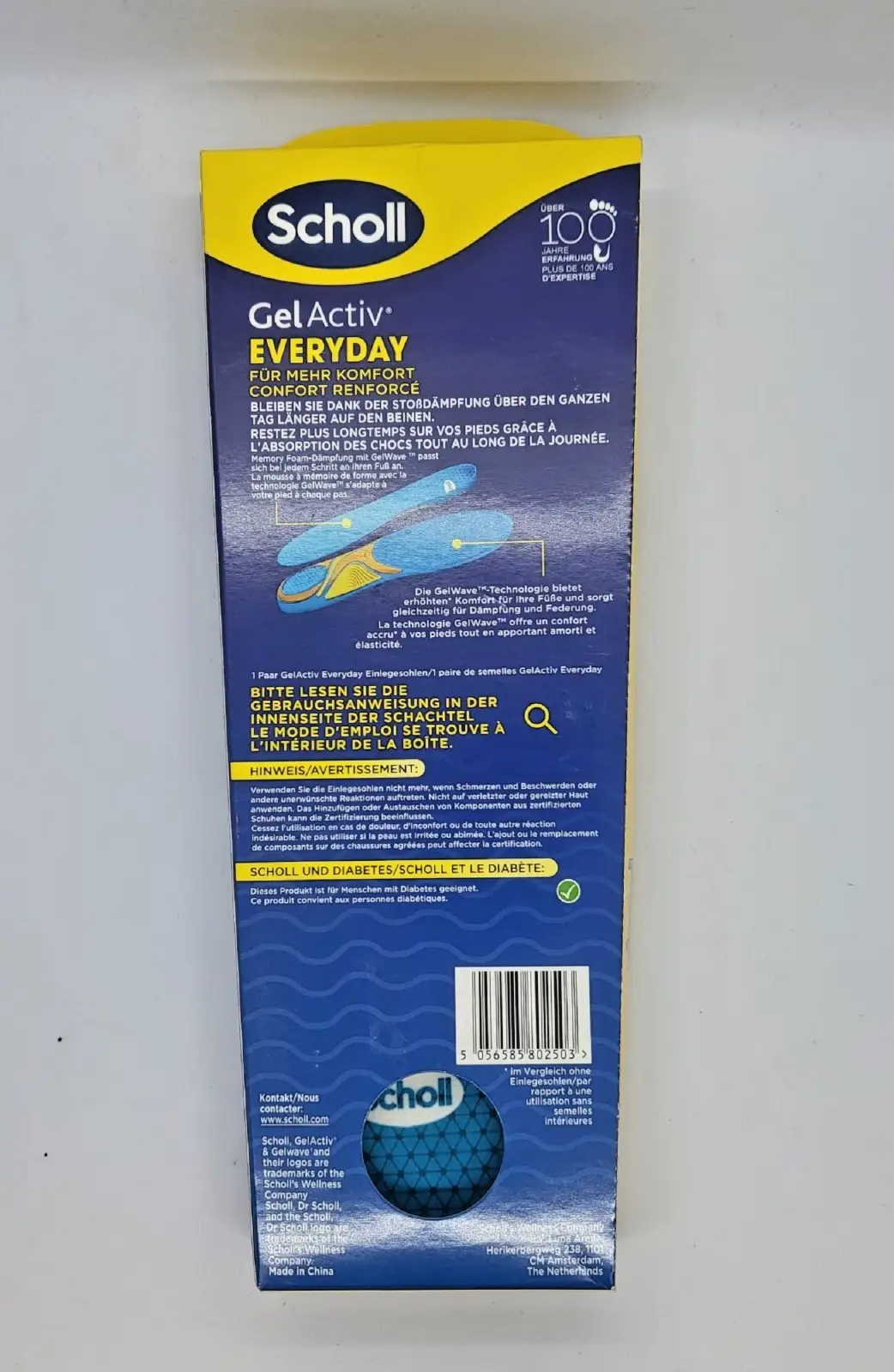 Scholl GelActiv ежедневни стелки за мъже, размер L, с омекотяваща подложка - Image 3