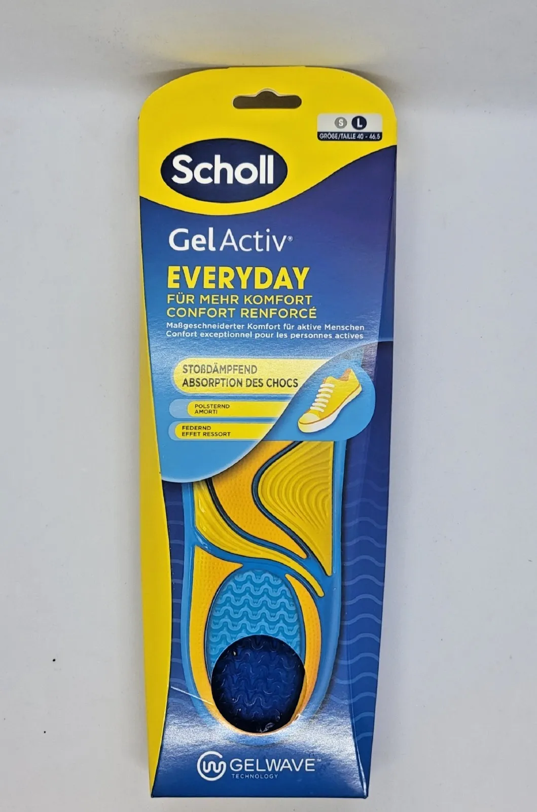 Scholl GelActiv ежедневни стелки за мъже, размер L, с омекотяваща подложка - Image 7