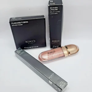 KIKO Milano комплект: бронзант Flawless 05, 3D гланц за устни 43 и сенки-стик 19