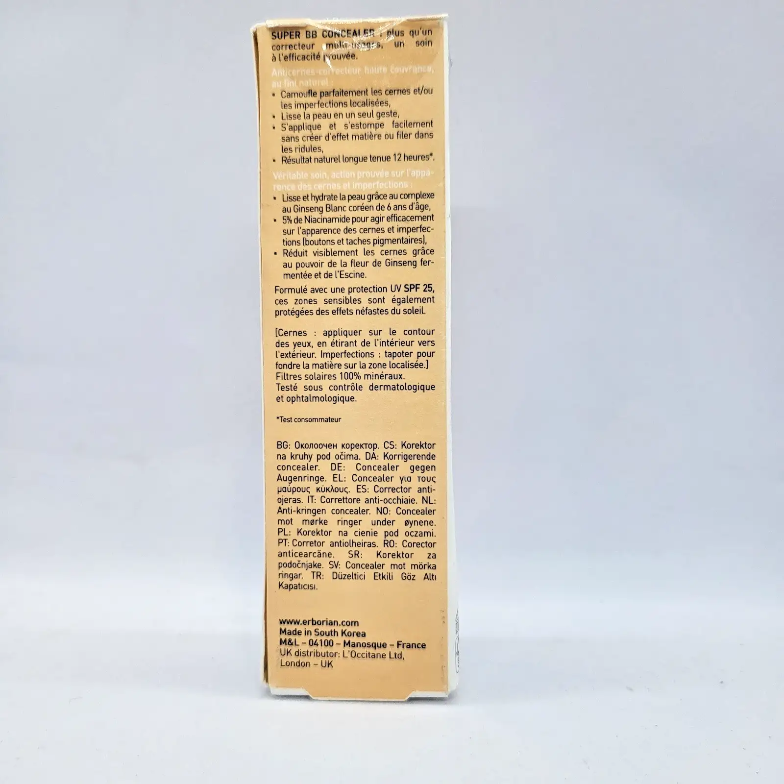 Erborian Super BB Au Ginseng SPF 25 коректор, нюанс Nude - Image 2