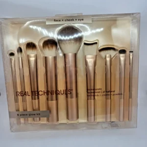 Real Techniques Au Naturale Glow Kit комплект от 9 четки за грим за лице, бузи и очи