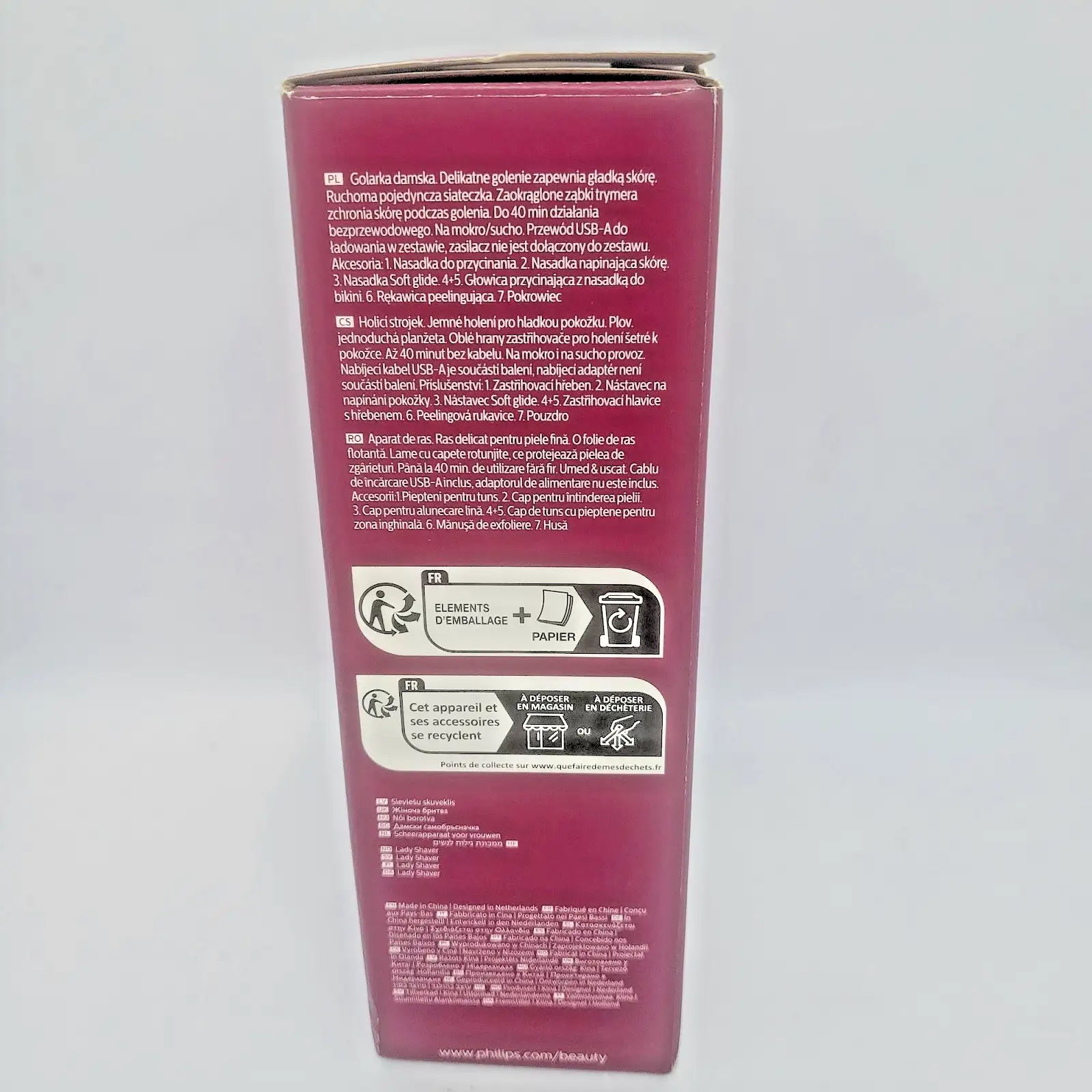 Philips Series 6000 дамска безжична електрическа самобръсначка за мокро и сухо бръснене на крака и бикини зона, нова - Image 4