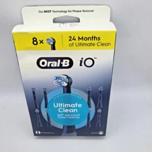Оригинални резервни глави Oral-B iO Ultimate Clean, черни, опаковка от 8 броя, нови