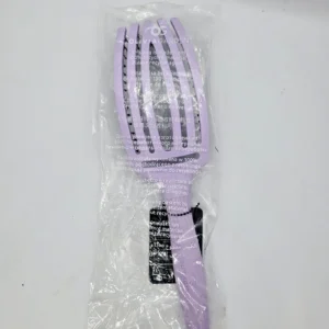 Olivia Garden Fingerbrush Combo Medium четка за коса, пастелно виолетова, с косъм от глиган, нова