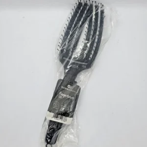Olivia Garden Fingerbrush четка за разресване с двойни косми, средна, черна, нова
