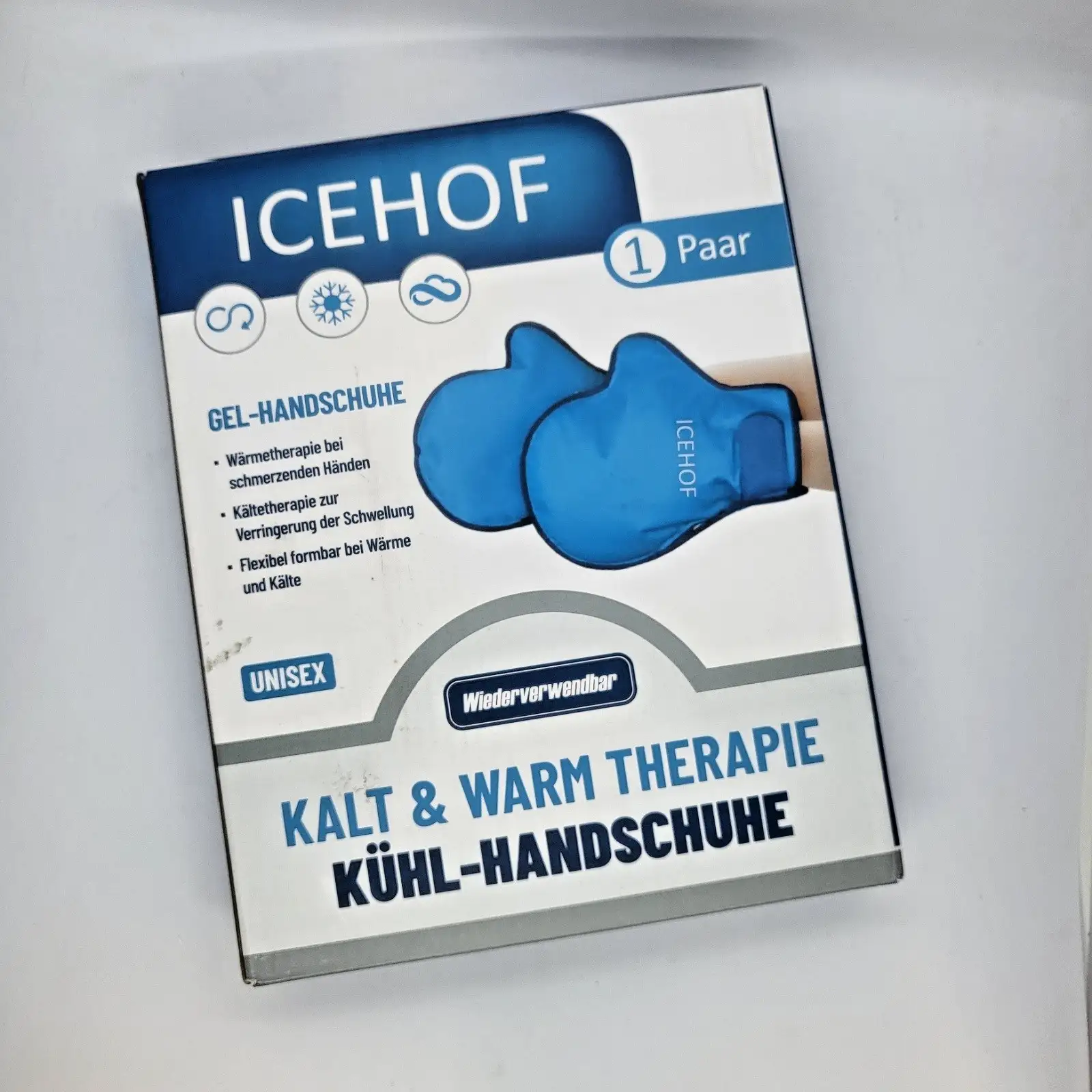 ICEHOF гел ръкавици за топла и студена терапия, 1 чифт, за облекчаване на болката, нови - Image 2
