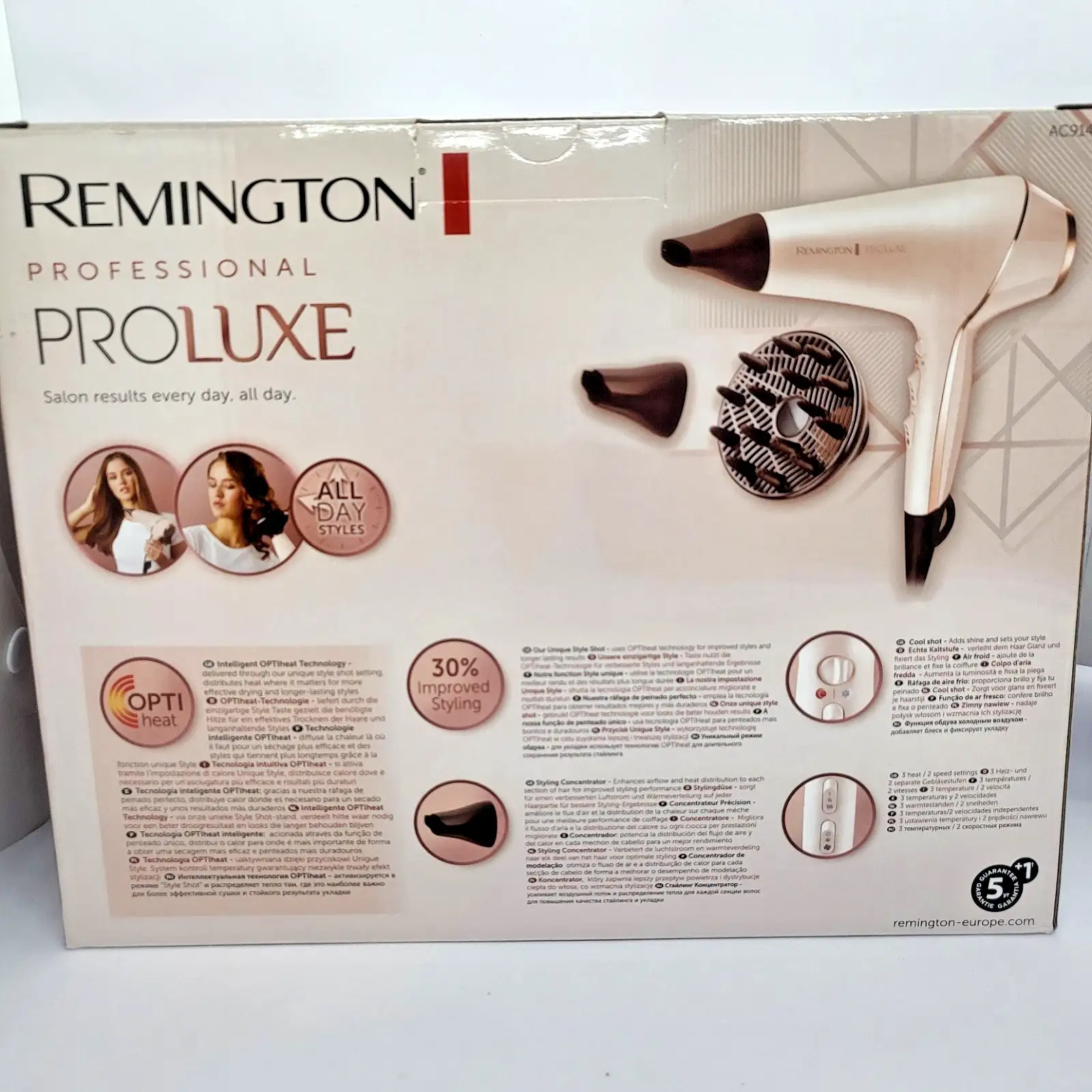 Remington PROluxe AC9140 професионален йонен сешоар, 2400 W, нов - Image 3