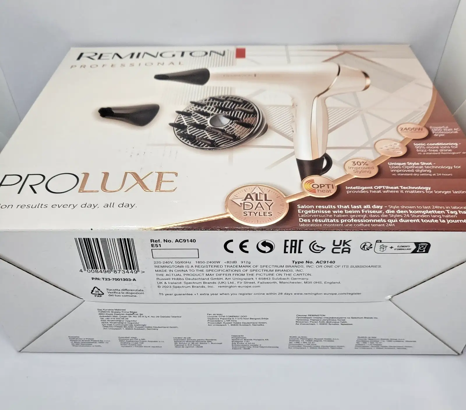 Remington PROluxe AC9140 професионален йонен сешоар, 2400 W, нов - Image 6