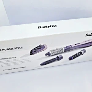 BaByliss AS121E Multistyle четка-сешоар с горещ въздух, 1200 W, йонна керамика, 4 приставки