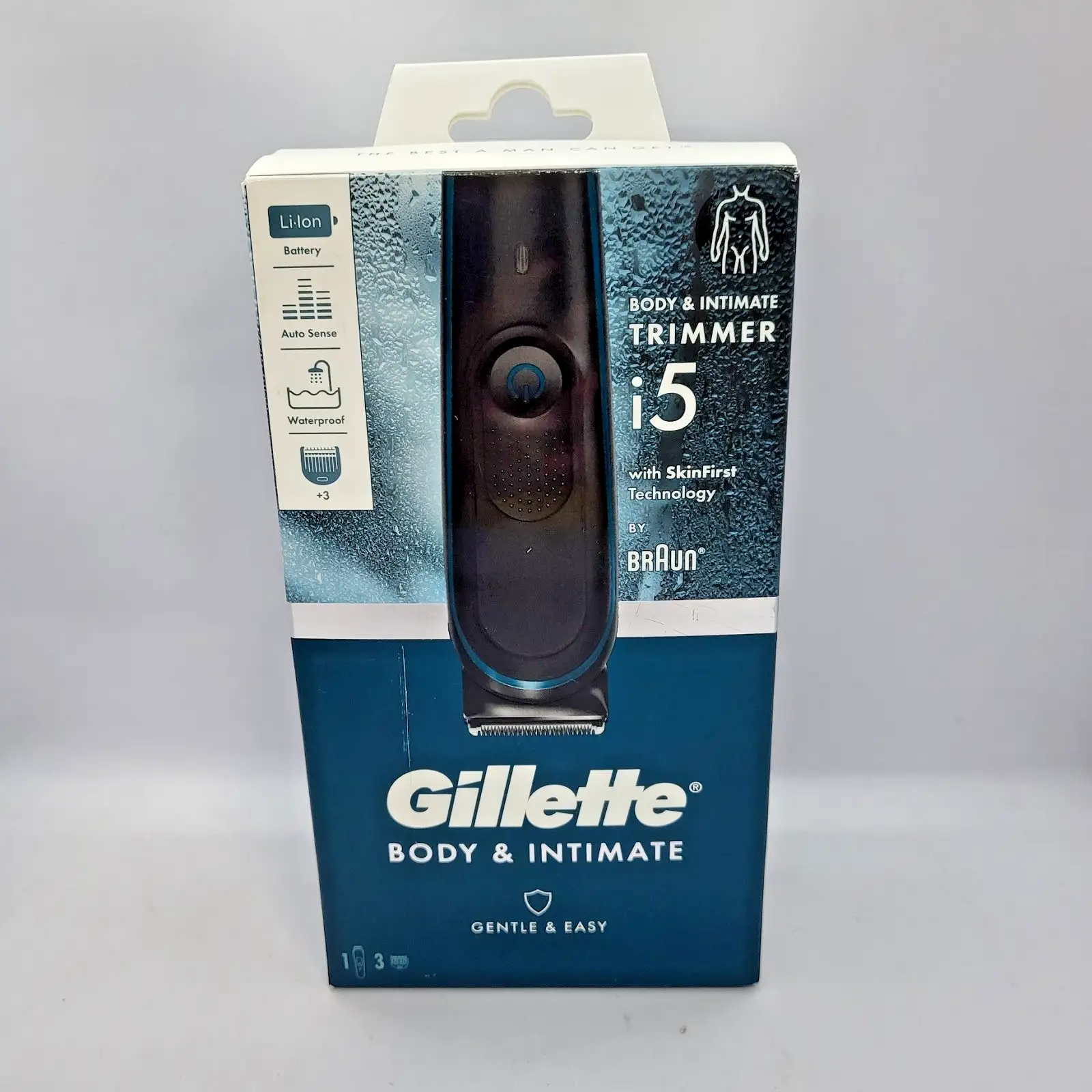 Тример за интимно мъжко окосмяване Gillette Intimate i5 Водоустойчив с технология на Braun - Image 2