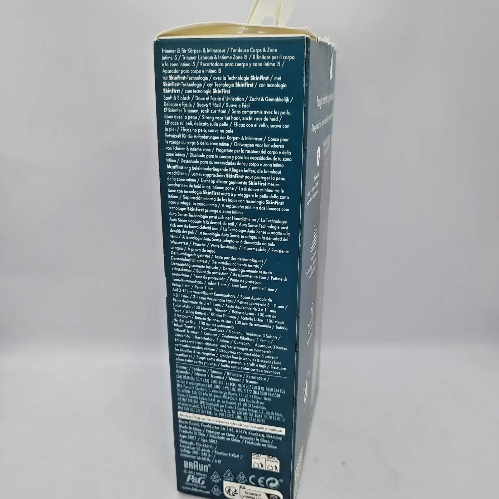 Тример за интимно мъжко окосмяване Gillette Intimate i5 Водоустойчив с технология на Braun - Image 5