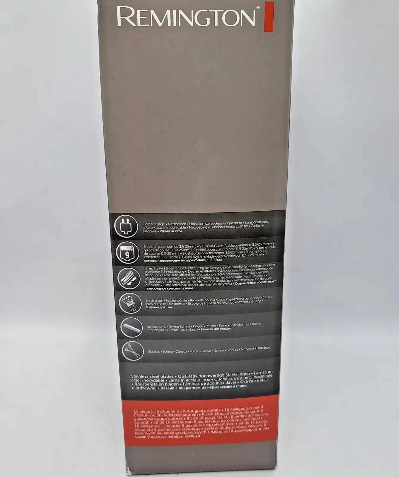 Комплект машинна за подстригване с кабел Remington ColourCut HC5035 Бяла 16 части - Image 5