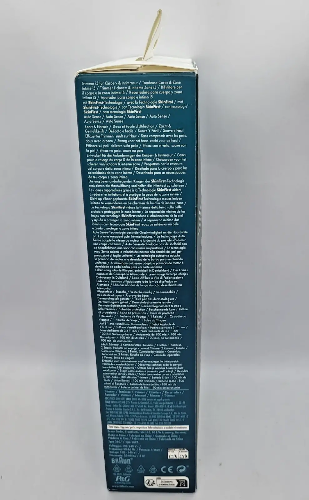 Тример за интимно мъжко окосмяване Gillette Intimate i5 Braun 100 мин работа Водоустойчив 100-240V - Image 4