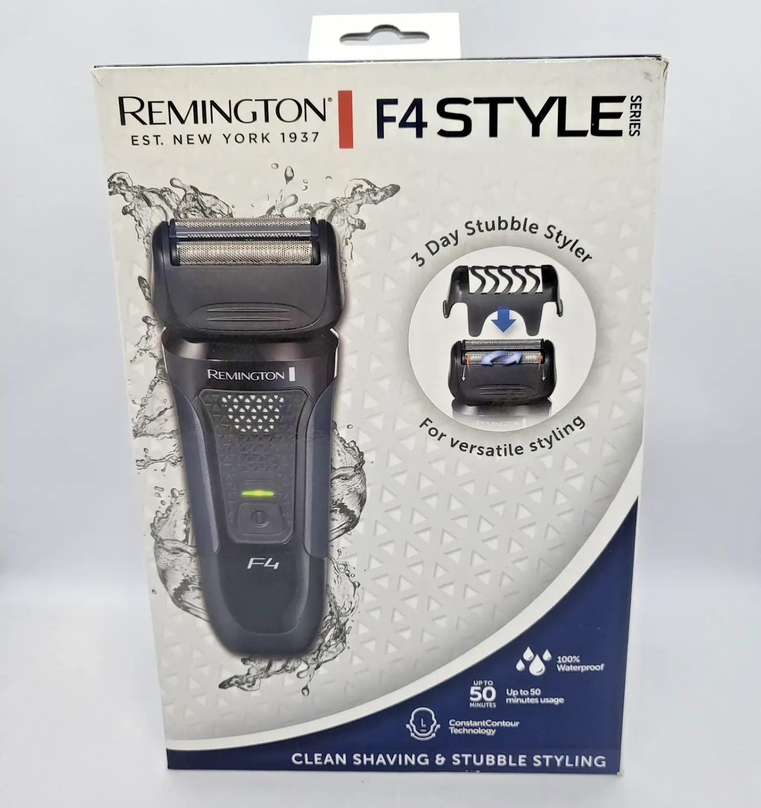 Мъжка електрическа самобръсначка с фолио Remington F4 Style Series F4002 Безжична мокра и суха НОВА - Image 2