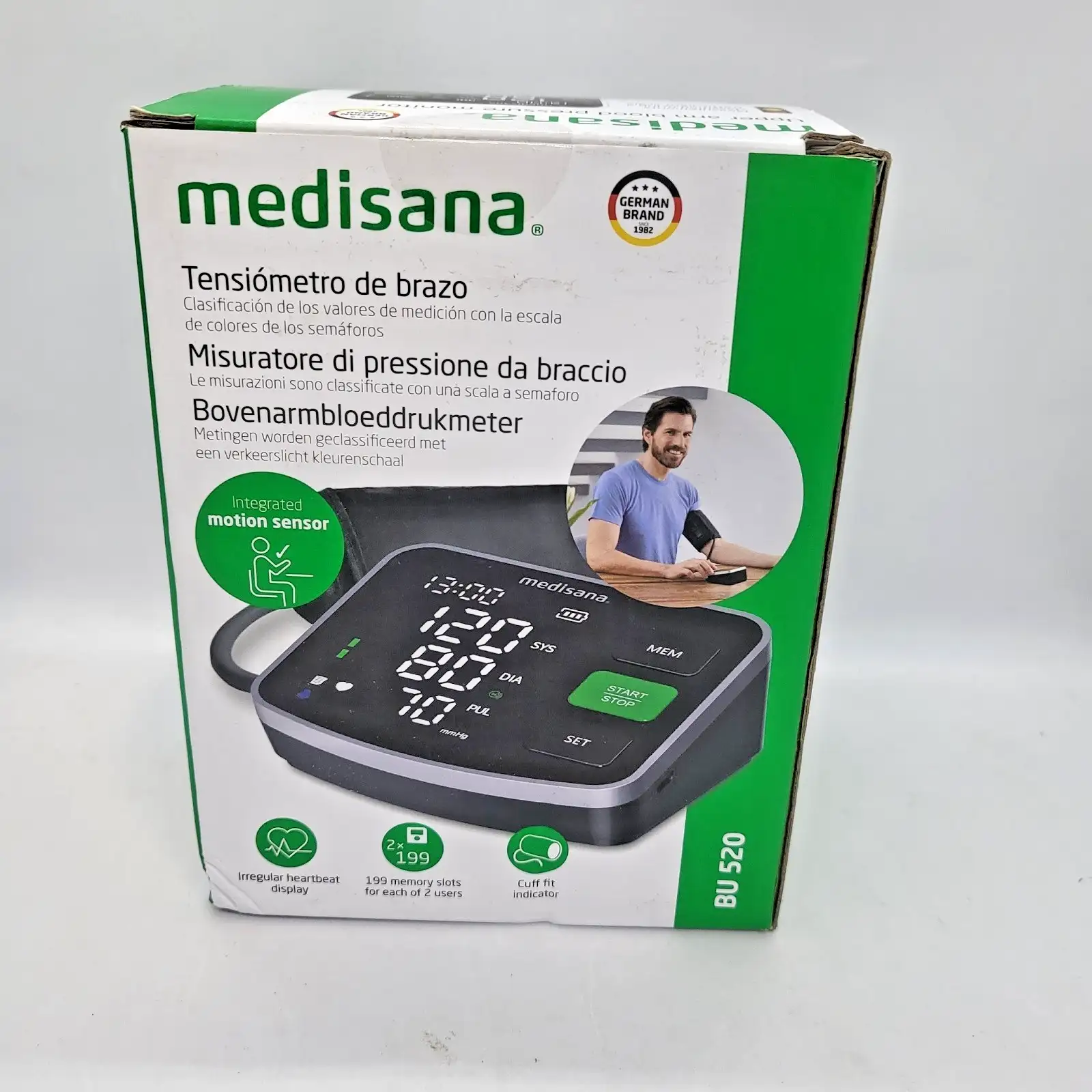 Medisana BU 520 Апарат за кръвно налягане за над лакътя Черен LED дисплей Нов - Image 3