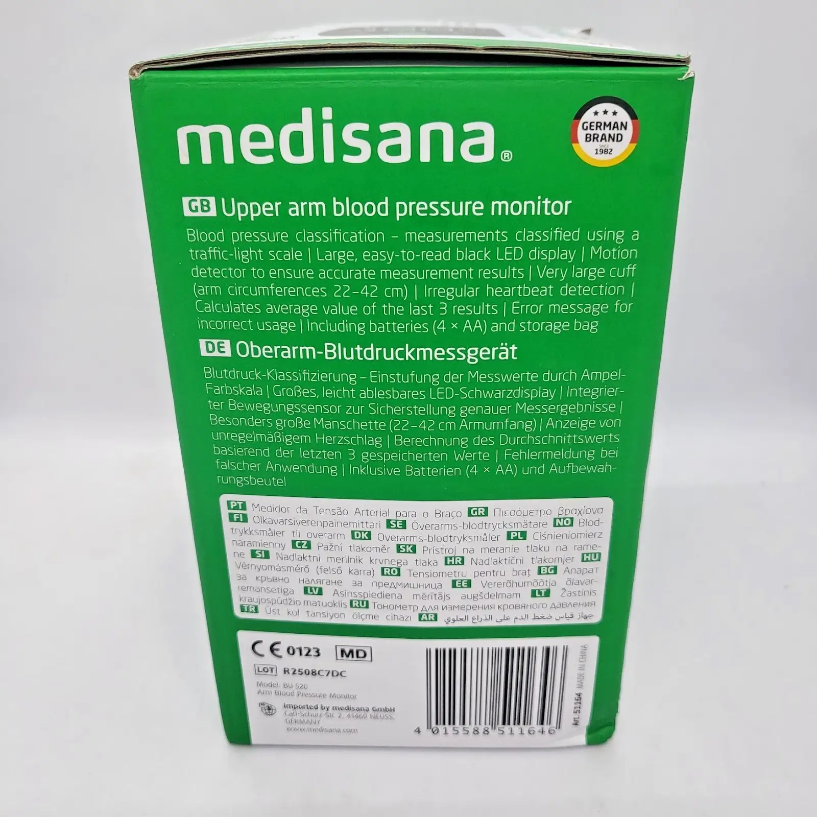 Medisana BU 520 Апарат за кръвно налягане за над лакътя Черен LED дисплей Нов - Image 5