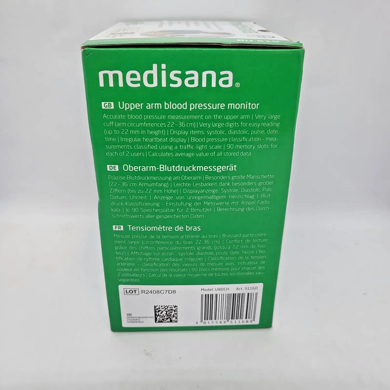 Medisana BU 510 Апарат за кръвно налягане за над лакътя Голям екран Нов - Image 5