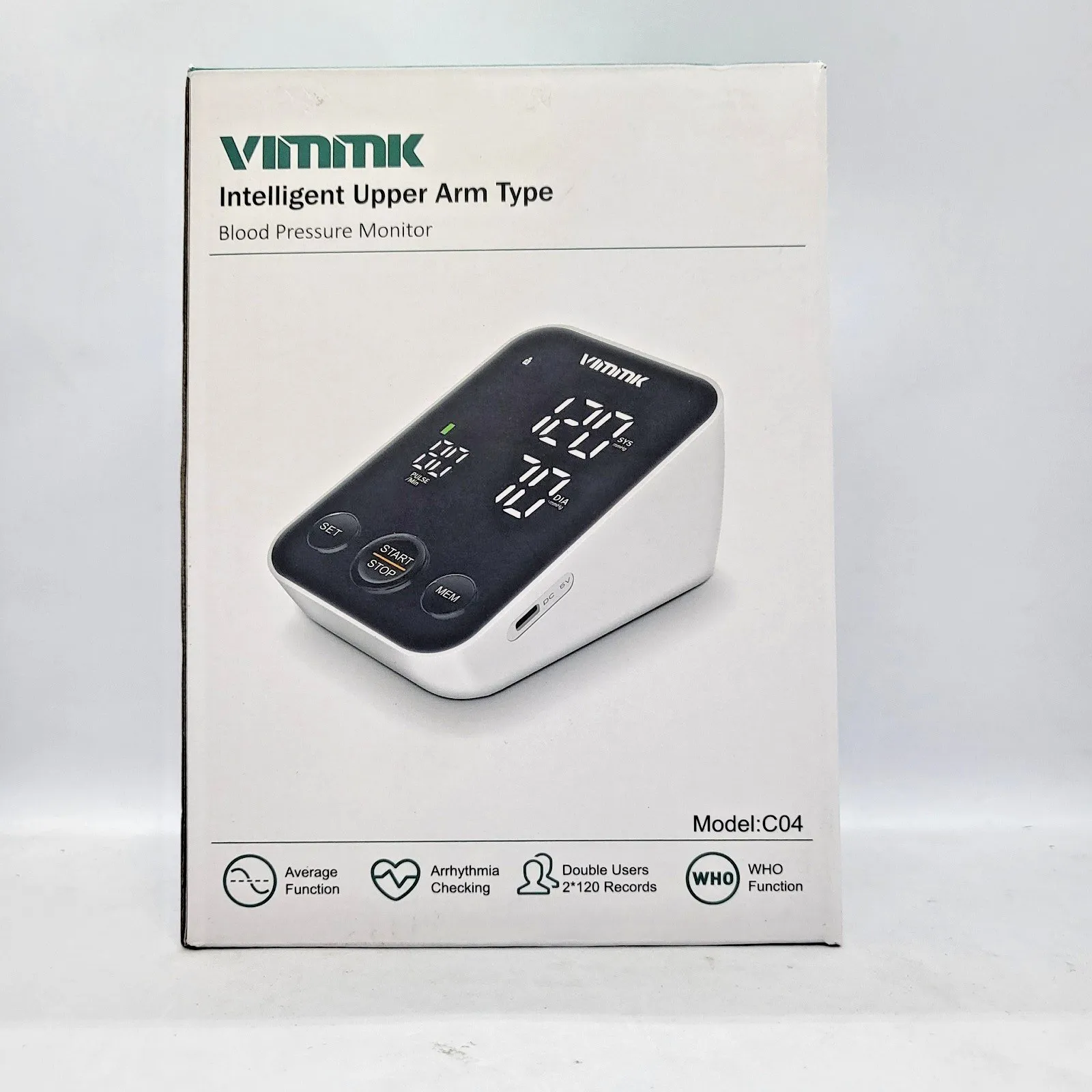 Vimmk Смарт апарат за кръвно налягане за над лакътя Дисплей с глас Модел C04 Нов