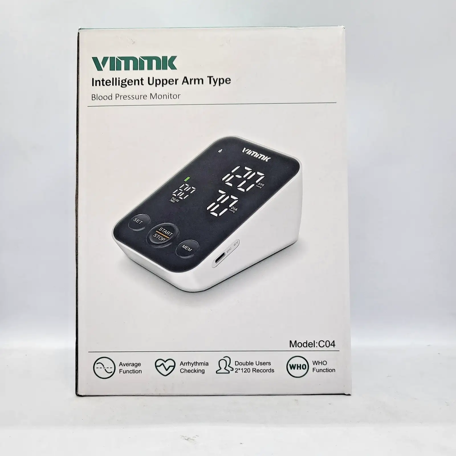 Vimmk Смарт апарат за кръвно налягане за над лакътя Дисплей с глас Модел C04 Нов - Image 2