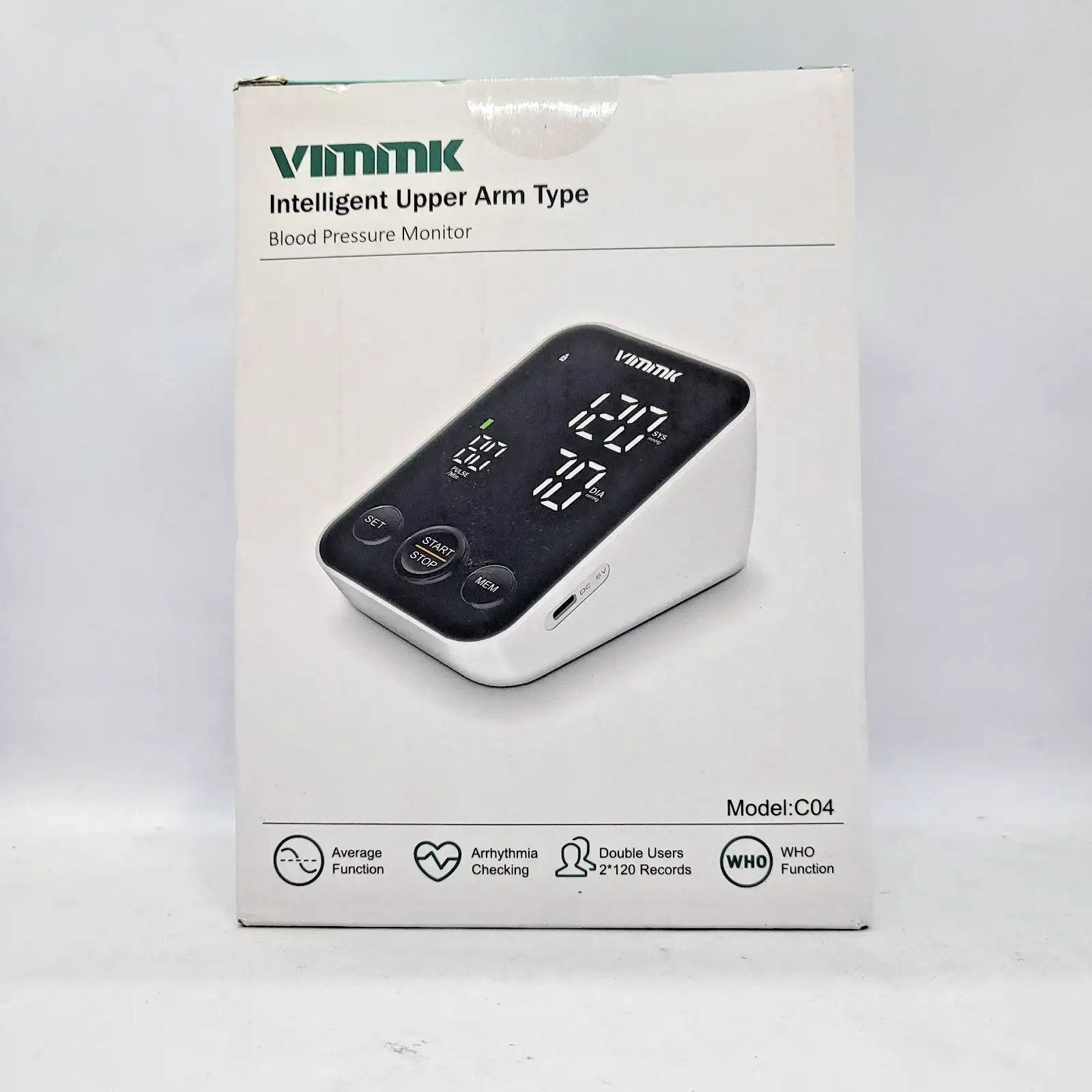 Vimmk Смарт апарат за кръвно налягане за над лакътя Дисплей с глас Модел C04 Нов - Image 3