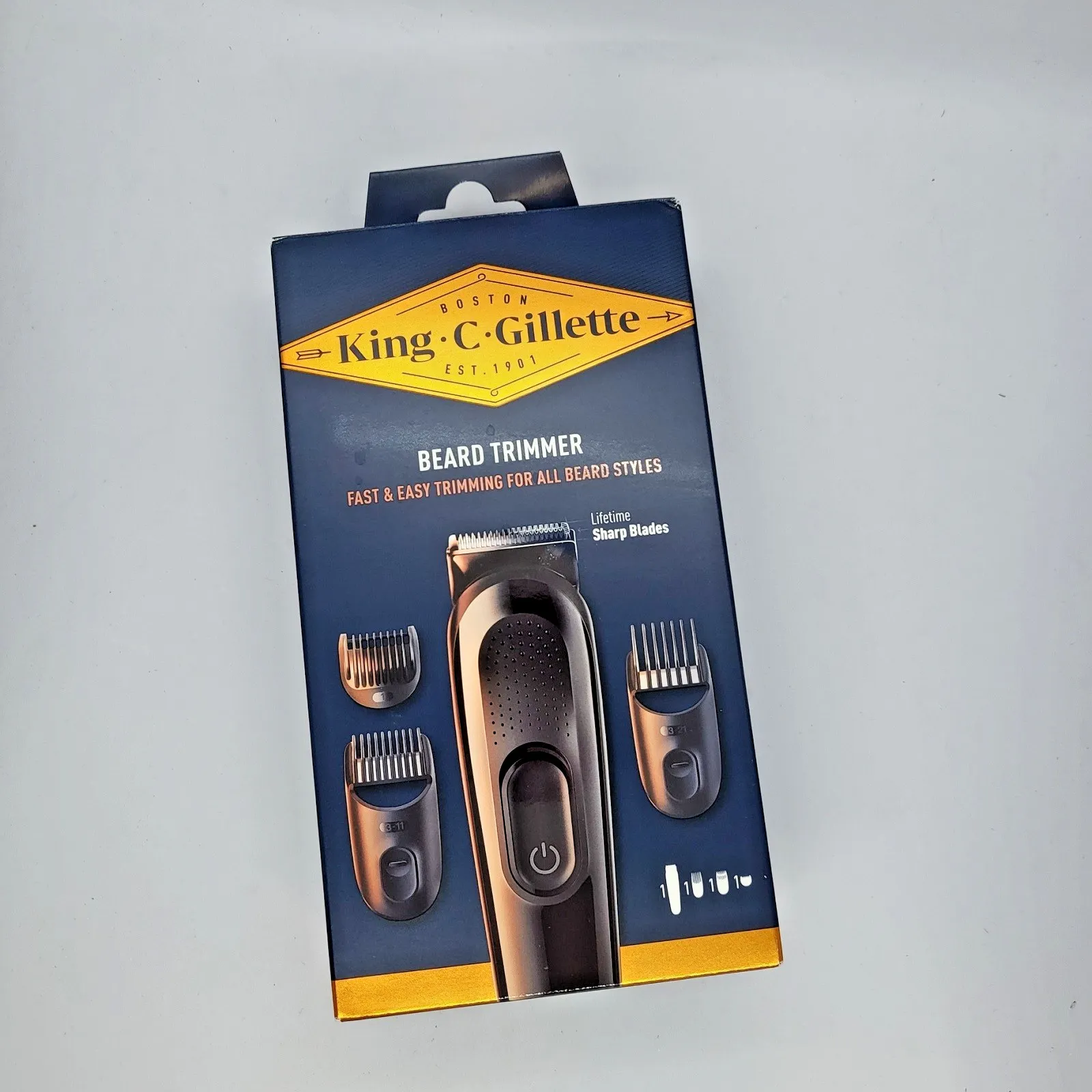 Тример за брада King C Gillette Безжична машинка и самобръсначка с 3 гребена за мъже - Image 6