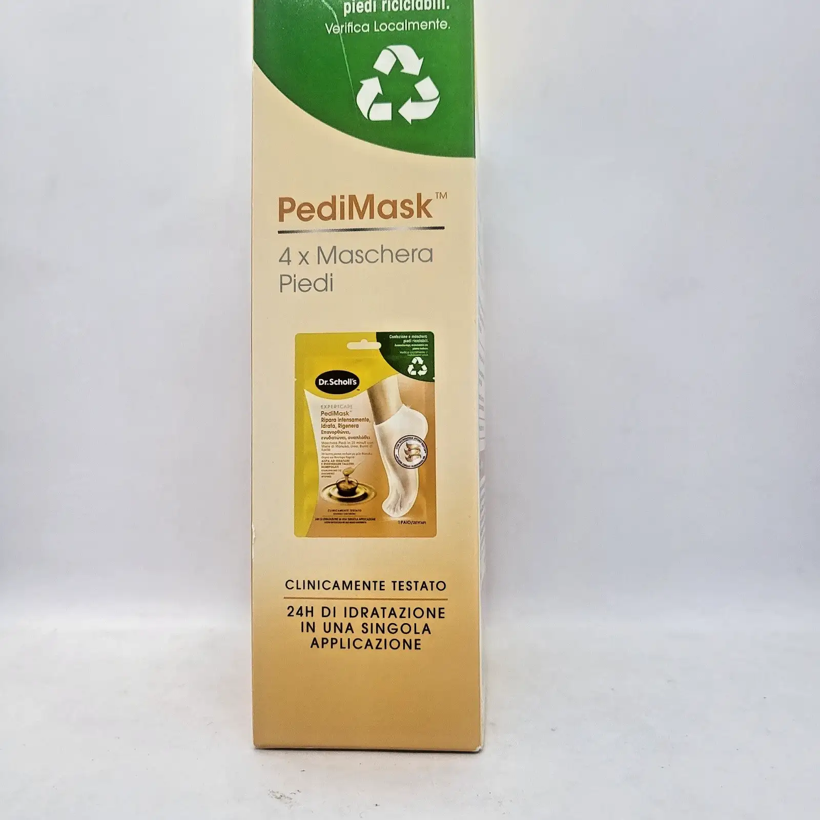 Маска чорапи за крака Dr Scholls ExpertCare с манука мед и урея 4 броя Нови - Image 4