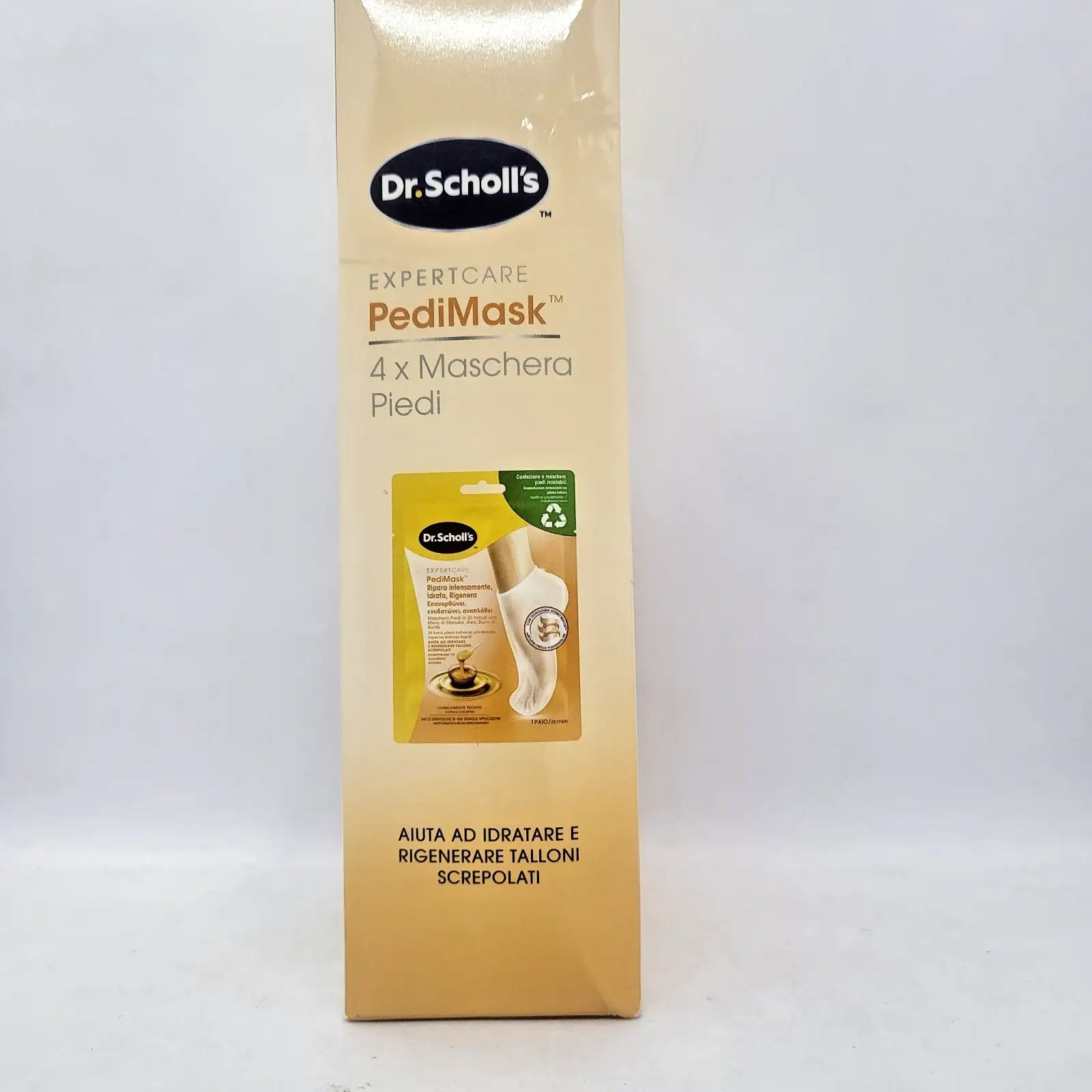 Маска чорапи за крака Dr Scholls ExpertCare с манука мед и урея 4 броя Нови - Image 5