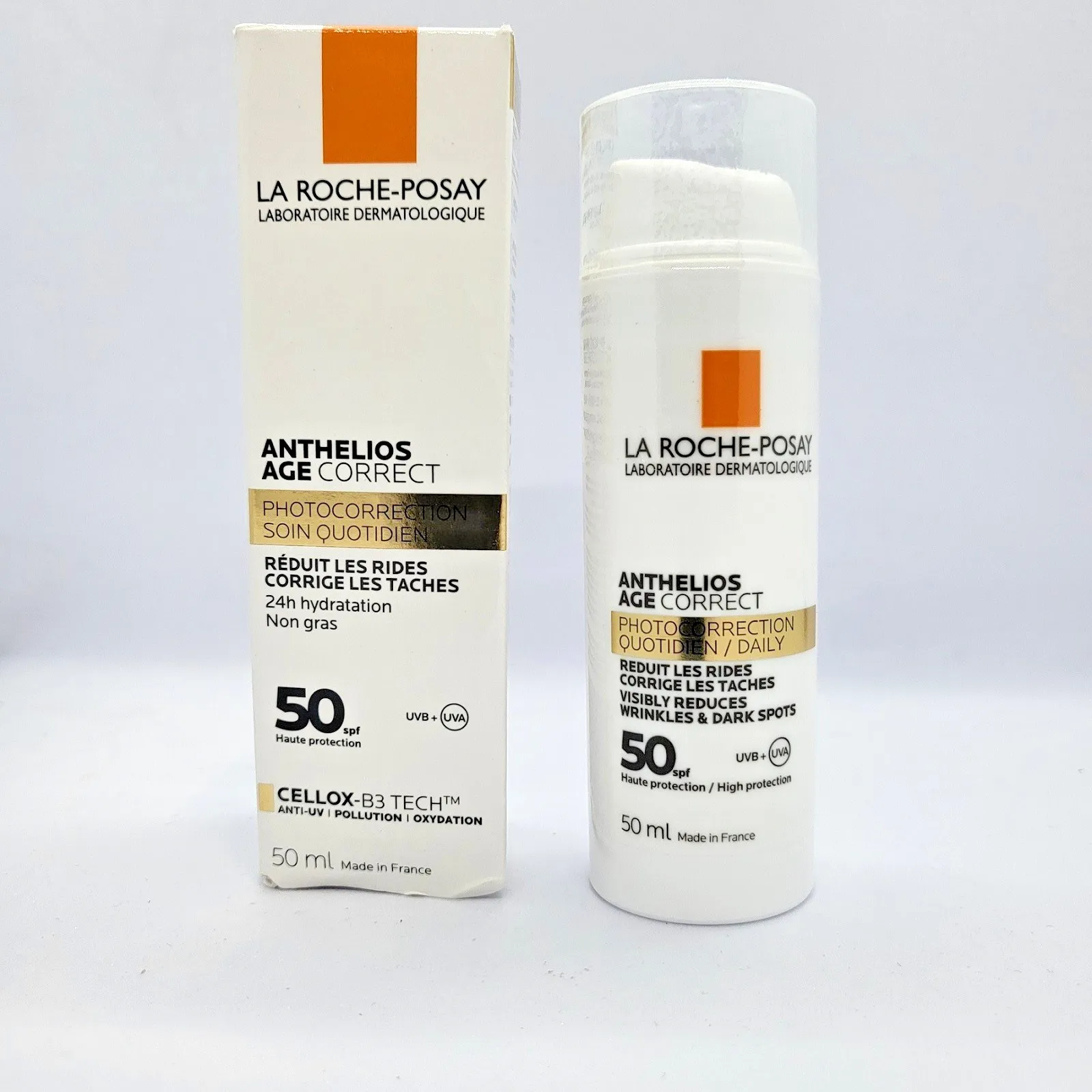 La Roche-Posay Anthelios Age Correct SPF 50+ дневен фотокоригиращ слънцезащитен крем за лице, 50 мл - Image 3
